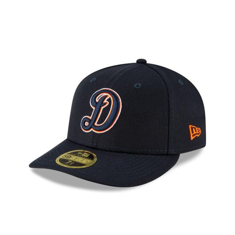 MLB Detroit Tigers Ligature Low Profile 59Fifty Fitted (LNI9047) - Blue New Era Caps